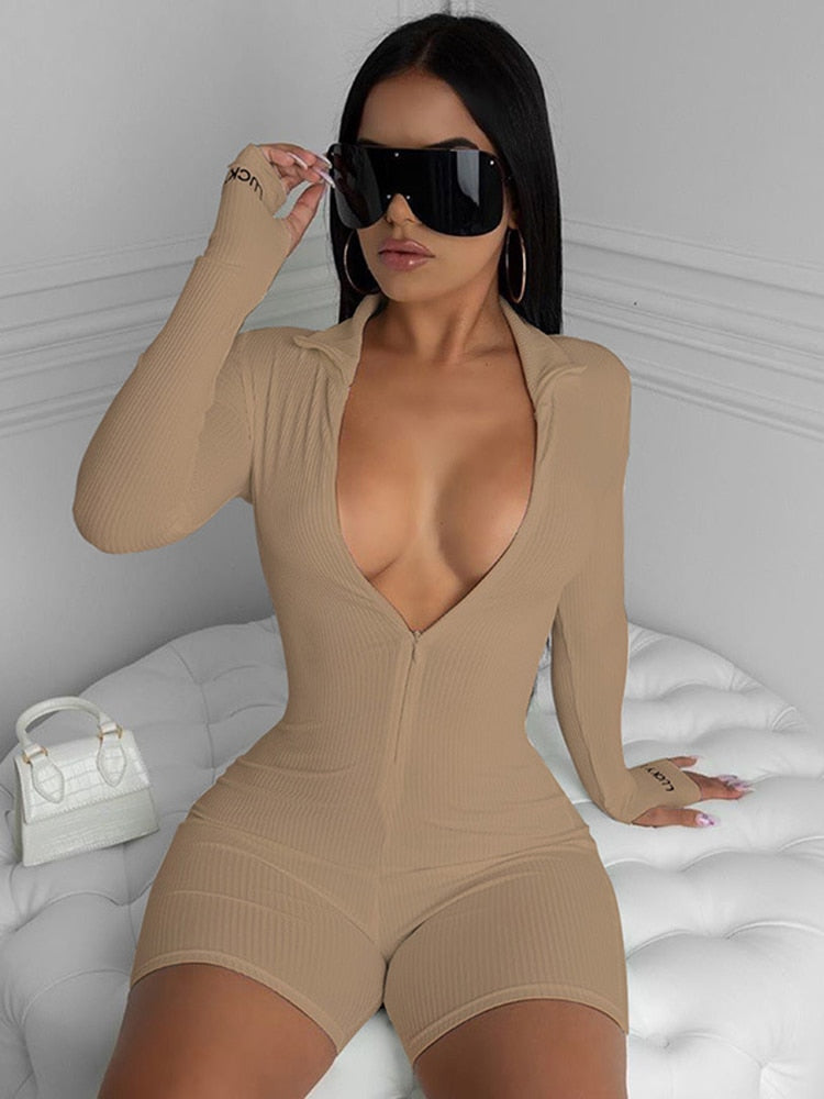 Ribbed Turtleneck Jumpsuit Ribbed Turtleneck Jumpsuit